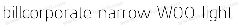 billcorporate narrow W00 light字体转换